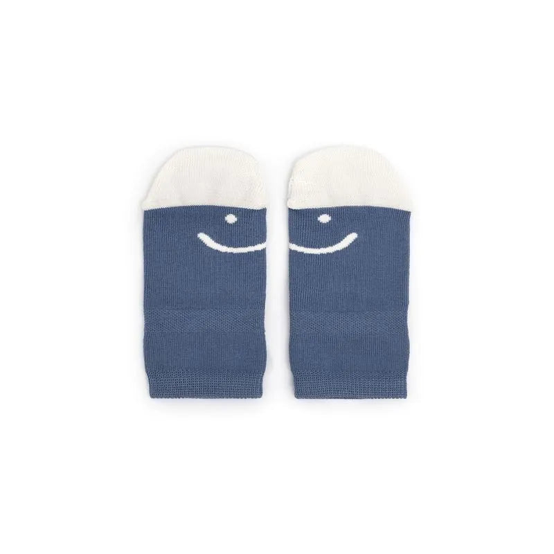 Tip Toey Joey Meias Barefoot Branco e Azul - Pack 3 meias