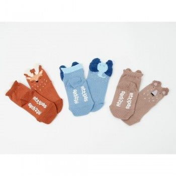 Meias Attisocks Elephant + Lion ( Antiderrapantes) - Pack 2 Meias