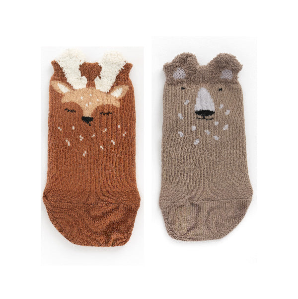 Meias Attisocks Deer+Bear ( Antiderrapantes) - Pack 2 Meias