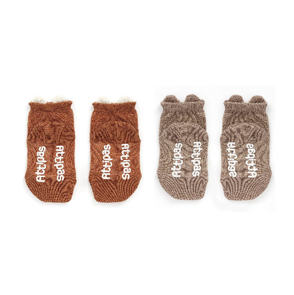 Meias Attisocks Deer+Bear ( Antiderrapantes) - Pack 2 Meias